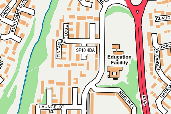 SP10 4DA map - OS OpenMap – Local (Ordnance Survey)