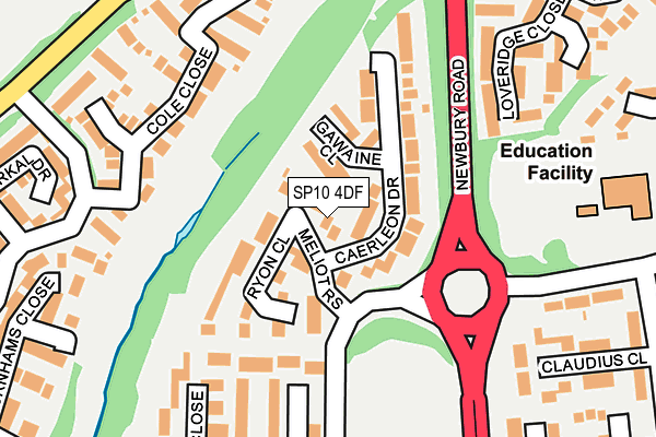 SP10 4DF map - OS OpenMap – Local (Ordnance Survey)