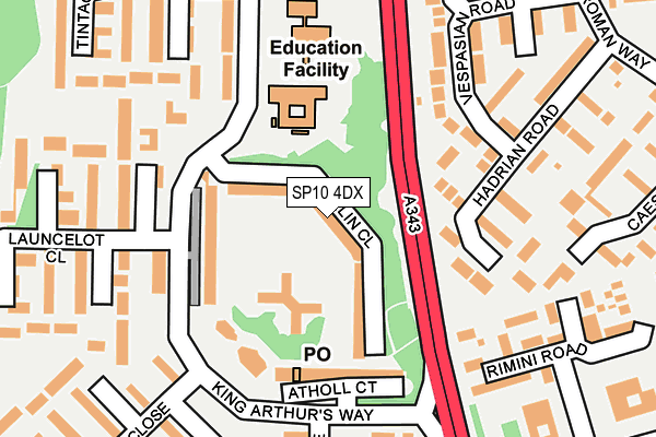 SP10 4DX map - OS OpenMap – Local (Ordnance Survey)