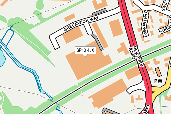 SP10 4JX map - OS OpenMap – Local (Ordnance Survey)