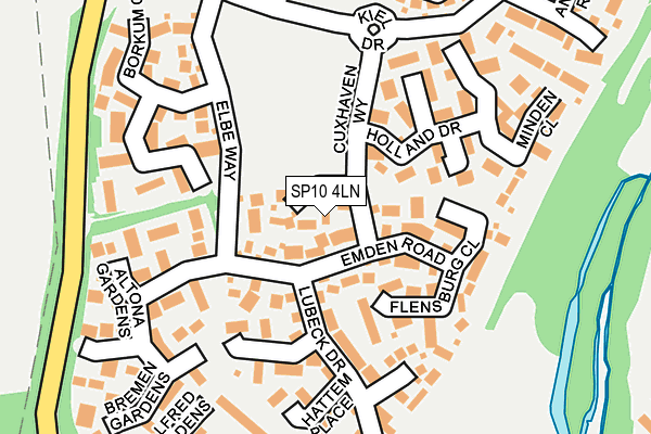 SP10 4LN map - OS OpenMap – Local (Ordnance Survey)