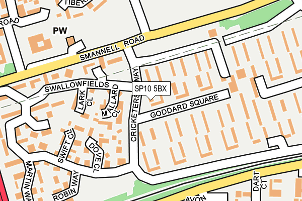 SP10 5BX map - OS OpenMap – Local (Ordnance Survey)