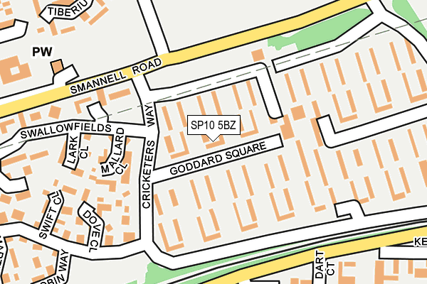 SP10 5BZ map - OS OpenMap – Local (Ordnance Survey)