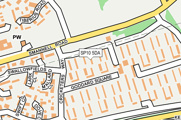 SP10 5DA map - OS OpenMap – Local (Ordnance Survey)