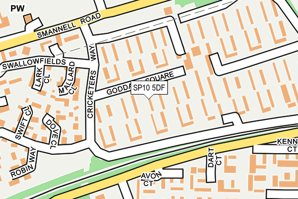 SP10 5DF map - OS OpenMap – Local (Ordnance Survey)