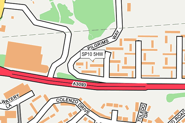 SP10 5HW map - OS OpenMap – Local (Ordnance Survey)