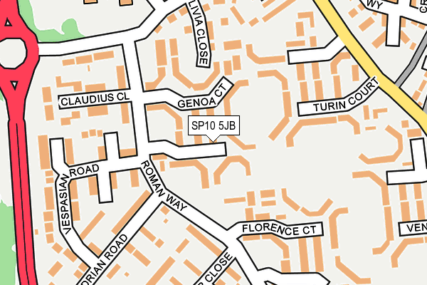 SP10 5JB map - OS OpenMap – Local (Ordnance Survey)