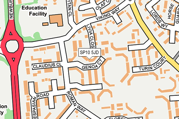 SP10 5JD map - OS OpenMap – Local (Ordnance Survey)