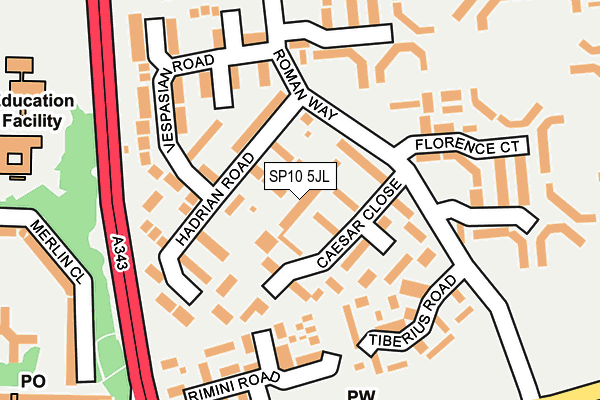 SP10 5JL map - OS OpenMap – Local (Ordnance Survey)
