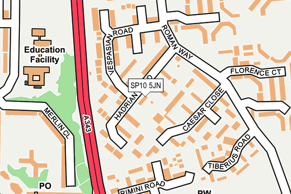 SP10 5JN map - OS OpenMap – Local (Ordnance Survey)