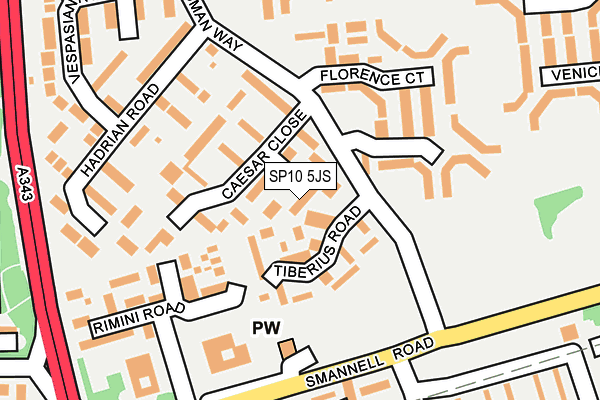 SP10 5JS map - OS OpenMap – Local (Ordnance Survey)