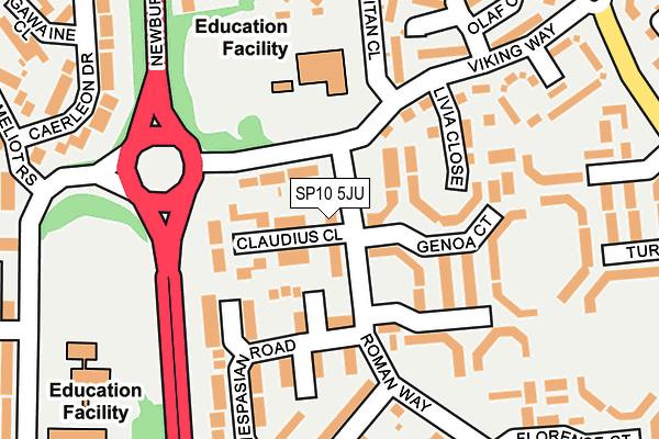 SP10 5JU map - OS OpenMap – Local (Ordnance Survey)