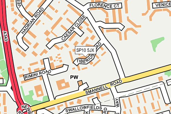 SP10 5JX map - OS OpenMap – Local (Ordnance Survey)