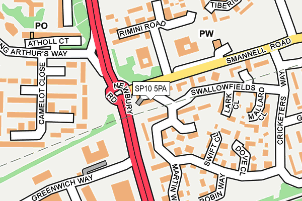 SP10 5PA map - OS OpenMap – Local (Ordnance Survey)