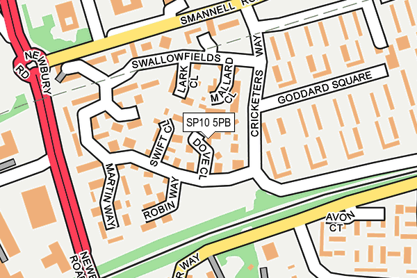 SP10 5PB map - OS OpenMap – Local (Ordnance Survey)