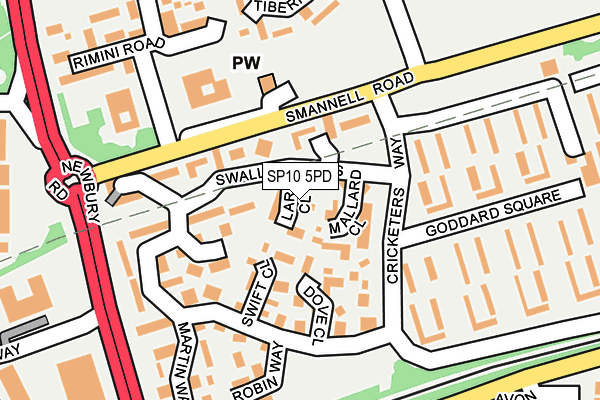 SP10 5PD map - OS OpenMap – Local (Ordnance Survey)