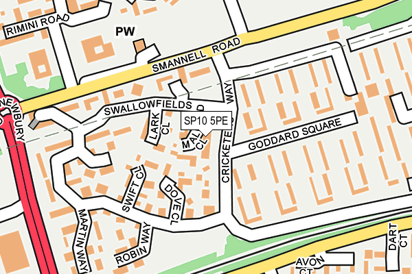 SP10 5PE map - OS OpenMap – Local (Ordnance Survey)