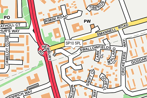 SP10 5PL map - OS OpenMap – Local (Ordnance Survey)