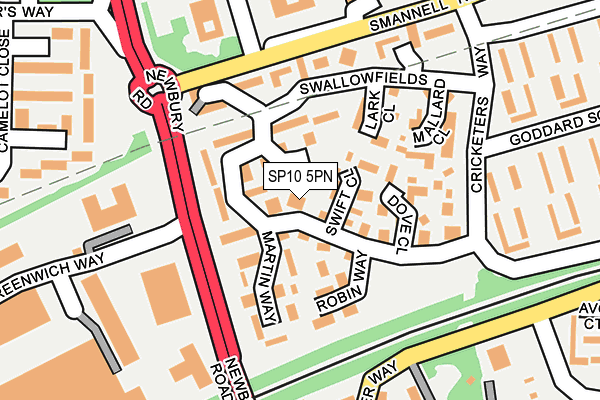 SP10 5PN map - OS OpenMap – Local (Ordnance Survey)