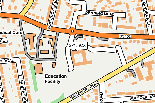 SP10 9ZX map - OS OpenMap – Local (Ordnance Survey)