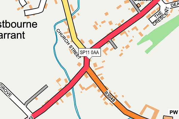 SP11 0AA map - OS OpenMap – Local (Ordnance Survey)