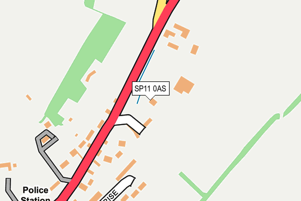 SP11 0AS map - OS OpenMap – Local (Ordnance Survey)