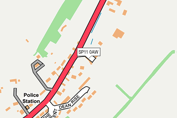 SP11 0AW map - OS OpenMap – Local (Ordnance Survey)