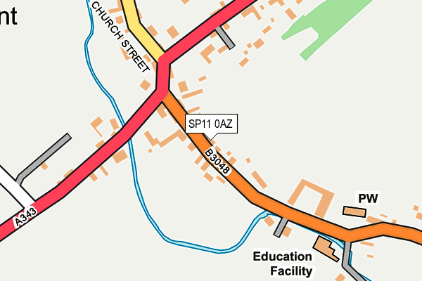 SP11 0AZ map - OS OpenMap – Local (Ordnance Survey)