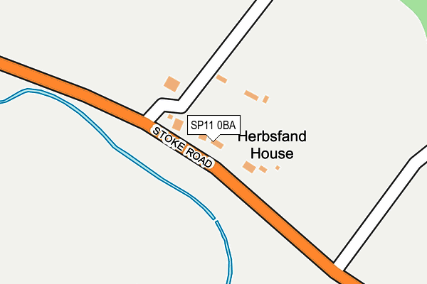 SP11 0BA map - OS OpenMap – Local (Ordnance Survey)