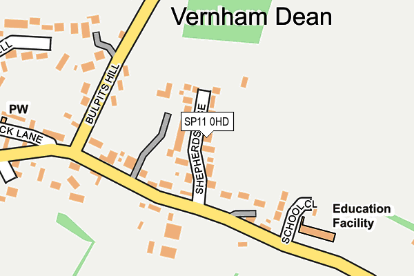 SP11 0HD map - OS OpenMap – Local (Ordnance Survey)