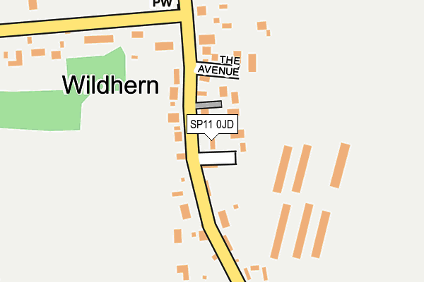 SP11 0JD map - OS OpenMap – Local (Ordnance Survey)