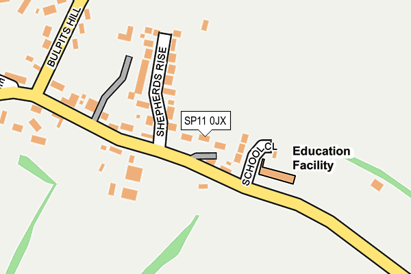 SP11 0JX map - OS OpenMap – Local (Ordnance Survey)