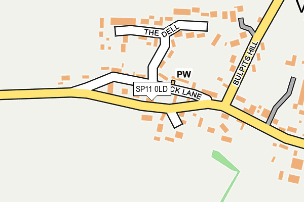 SP11 0LD map - OS OpenMap – Local (Ordnance Survey)