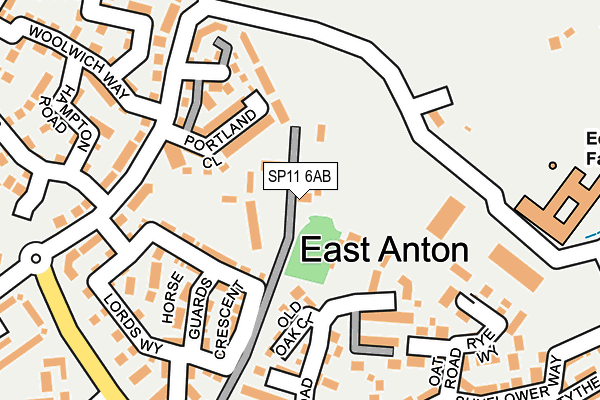 SP11 6AB map - OS OpenMap – Local (Ordnance Survey)