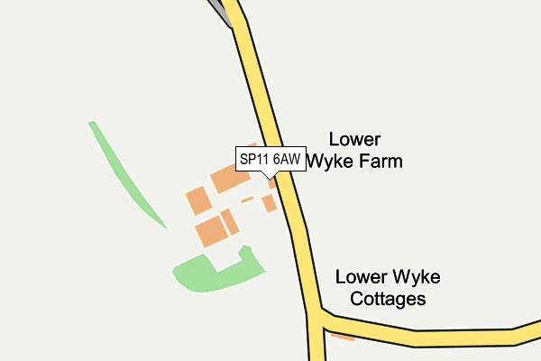 SP11 6AW map - OS OpenMap – Local (Ordnance Survey)