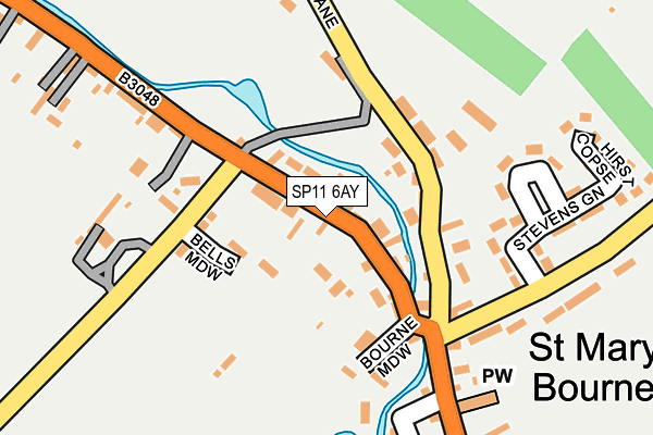 SP11 6AY map - OS OpenMap – Local (Ordnance Survey)