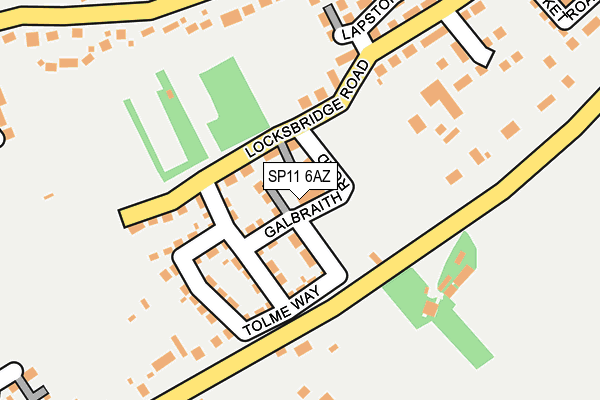 SP11 6AZ map - OS OpenMap – Local (Ordnance Survey)