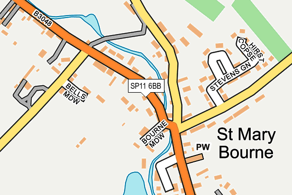 SP11 6BB map - OS OpenMap – Local (Ordnance Survey)