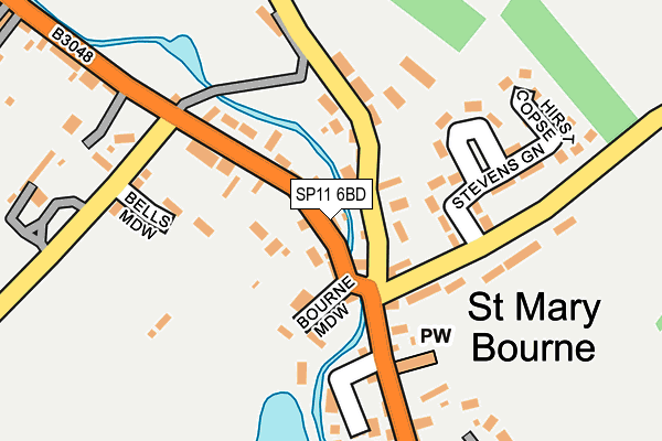 SP11 6BD map - OS OpenMap – Local (Ordnance Survey)