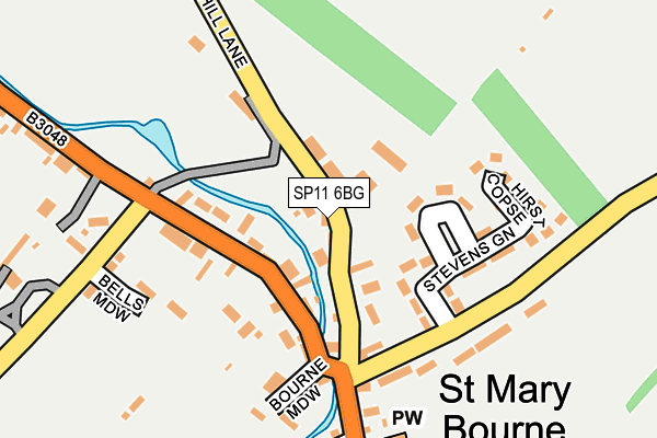 SP11 6BG map - OS OpenMap – Local (Ordnance Survey)
