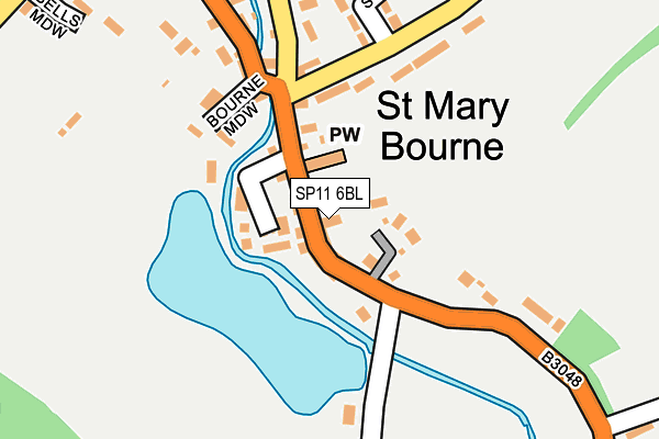 SP11 6BL map - OS OpenMap – Local (Ordnance Survey)