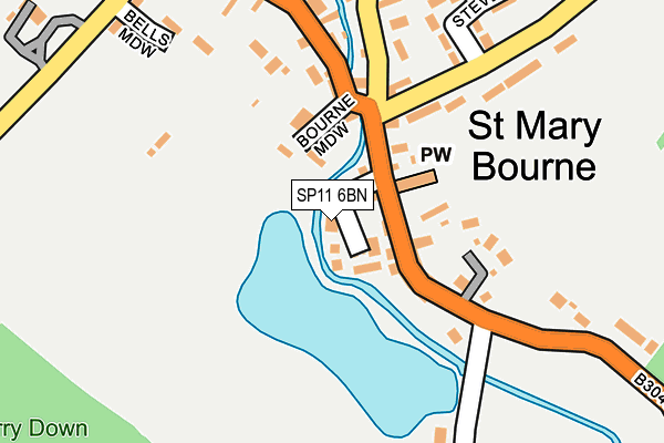 SP11 6BN map - OS OpenMap – Local (Ordnance Survey)