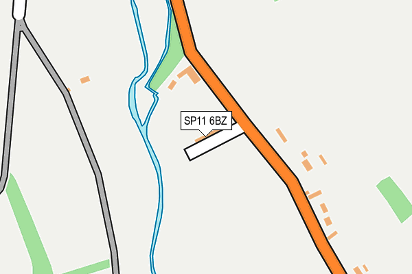 SP11 6BZ map - OS OpenMap – Local (Ordnance Survey)
