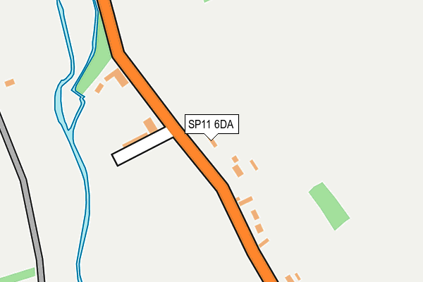 SP11 6DA map - OS OpenMap – Local (Ordnance Survey)