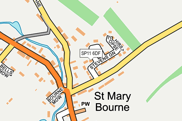 SP11 6DF map - OS OpenMap – Local (Ordnance Survey)