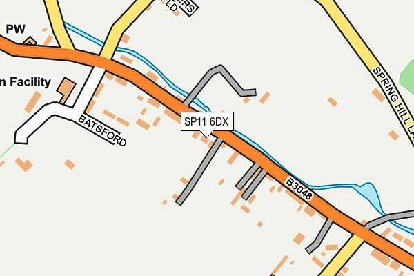 SP11 6DX map - OS OpenMap – Local (Ordnance Survey)