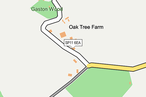 SP11 6EA map - OS OpenMap – Local (Ordnance Survey)