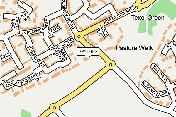 SP11 6FG map - OS OpenMap – Local (Ordnance Survey)