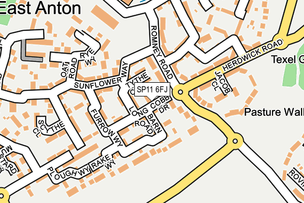 SP11 6FJ map - OS OpenMap – Local (Ordnance Survey)