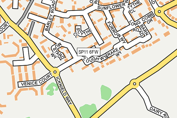 SP11 6FW map - OS OpenMap – Local (Ordnance Survey)